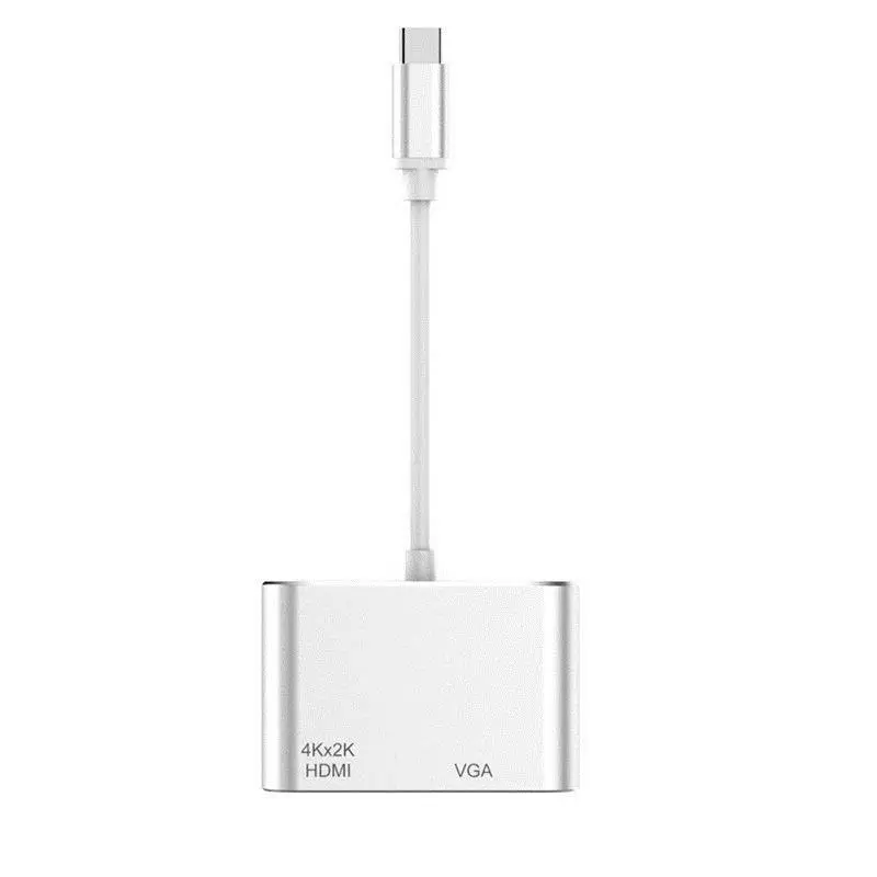 FFYY-Usb type C к Hdmi Vga адаптер мужчин и женщин тип-c конвертер аудио-видео кабель для Macbook Usb-C телефон планшет