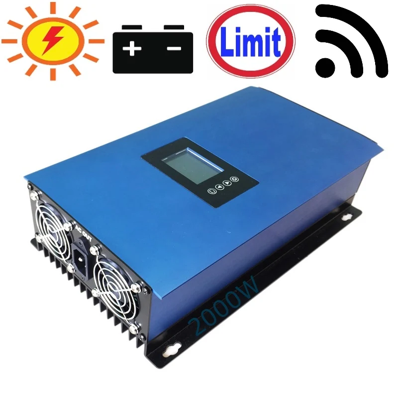

2000W Solar Panels on Grid Tie Inverter with Limiter for Home PV System connected BatteryDC 45-90VDC AC 220V 230V 240V sine wave
