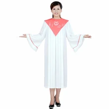 Библейский халат одежда Европейский вариант Библейский костюм Одежда женская церковная Евангелие мантия для хорового пения платье и красный белый