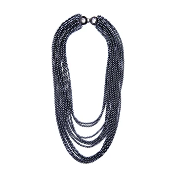 

Exaggerated Chunky Multi-layered Acrylic Beads Large Necklace Perfume Women Long Maxi Statement Necklace Party Jewelry