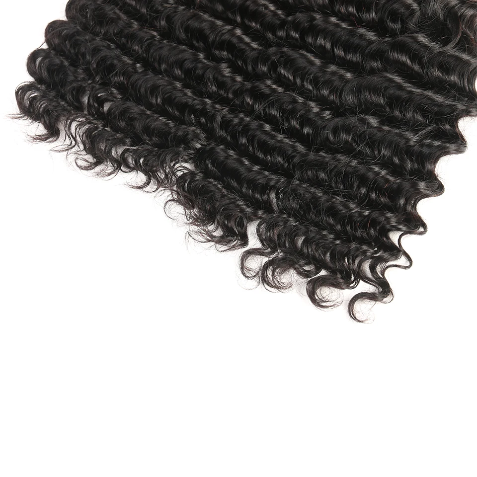 Sleek 360 Frontal With Bundles Brazilian Non Remy Hair Deep Wave Bundles With Frontal Free Part Swiss Lace Free Shipping Sleek 360 Frontal With Bundles Brazilian Non Remy Hair Deep Wave Bundles With Frontal Free Part Swiss Lace Free Shipping