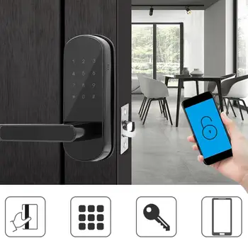 

Electronic Smart Bluetooth APP Card Password Door Lock Digital Keypad Touch Smart Home Door Lock