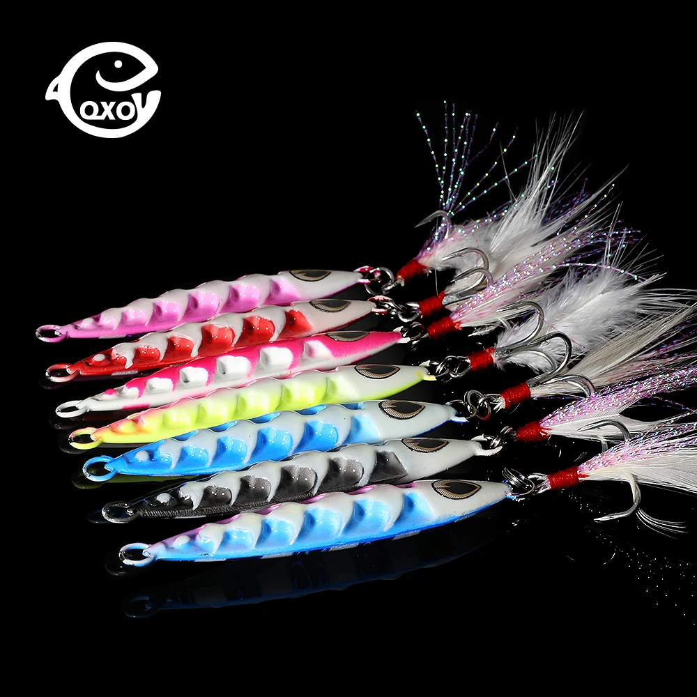 

3Pcs/Lot QXO Fishing Lures Jig Metal Squid Vib 20 30 40g Set Winter Goods For Fishing Hard Sinker Jigging Ice Duck Sea Swimbait