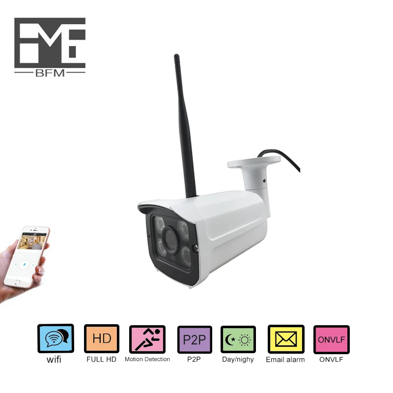 bilder für BFM WIFI hd wireless audio familie im freien sicherheit 720 P 1,0 wasserdichte nachtsicht netzwerk überwachungskamera ONVIF P2P IP KAMERA bilder für BFM WIFI hd wireless audio familie im freien sicherheit 720 P 1,0 wasserdichte nachtsicht netzwerk überwachungskamera ONVIF P2P IP KAMERA