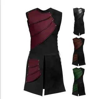

Halloween Medieval Renaissance Tunic Viking Saxon Aristocrat Chevalier Knight Cosplay Costume For Adult Women men