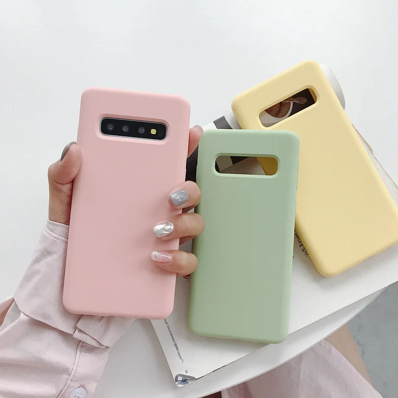 

Simple Pure Personality PC Mobile Phone Case Shell Safety Back Cover For Samsung Galaxy S10 s10e S10 plus case