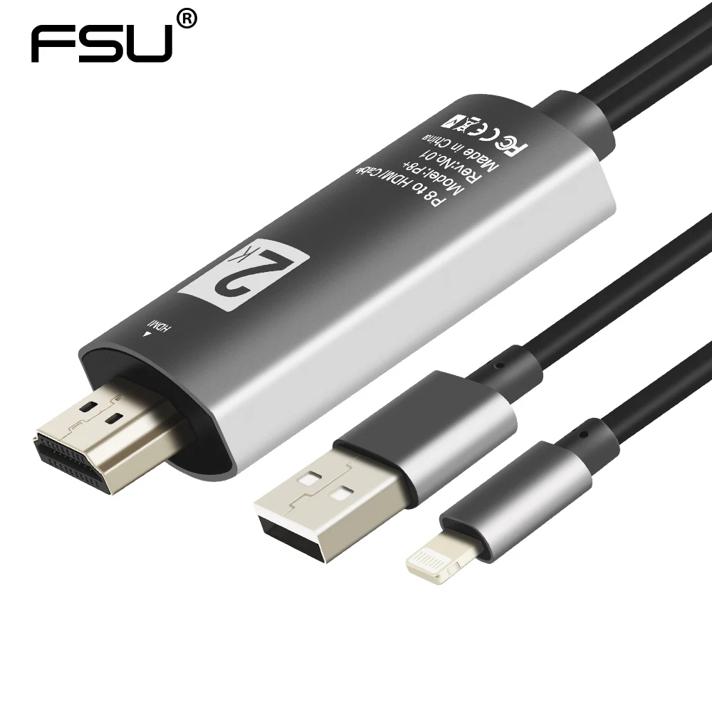 

Lightning to HDMI Cable USB support 1080p adapter for mobile iphone ipad Projector PC Computer HDTV Monitor
