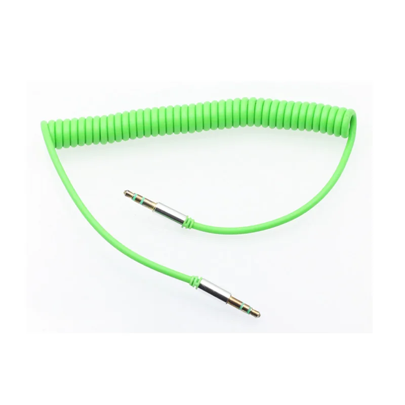 Telescopic color spring audio cable AUX car audio cable4