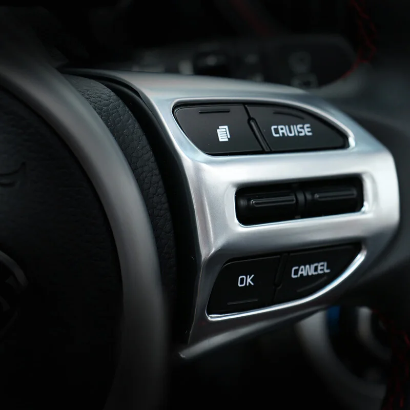 Для KIA Stonic 2017 ABS матовые автомобильные кнопки рулевого колеса рамка Крышка