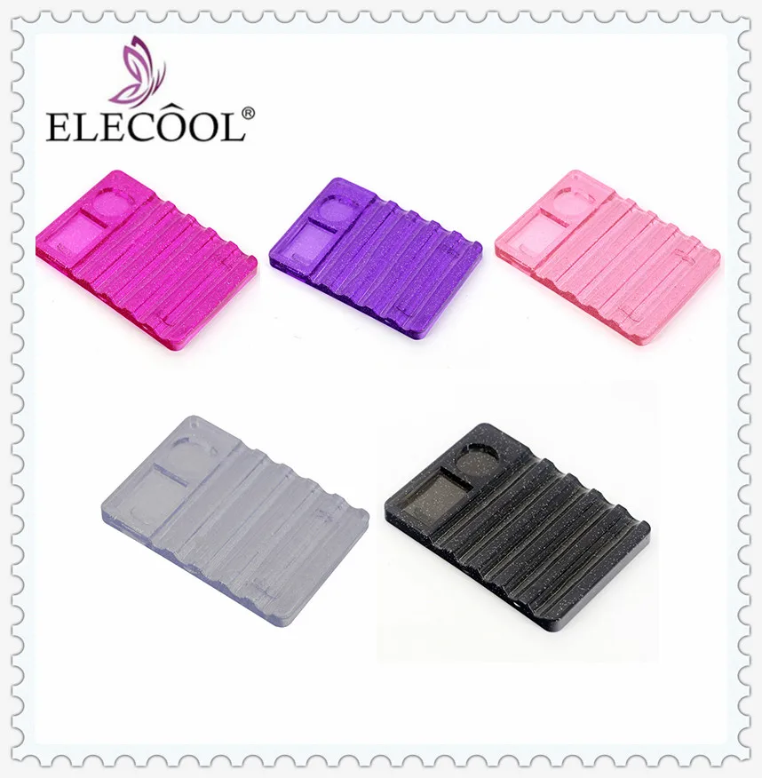 ELECOOL 5 цветов портативная и маникюрная пластиковая кисть для нейл-арта, Набор для раскрашивания ручек, сумка для путешествий, косметический чехол, сумка для хранения