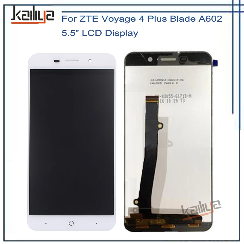 

For ZTE Voyage 4 Plus Blade A602 LCD Display+5.5 Inch White Touch Screen Digitizer Assembly Replacements for zte blade a602 lcds