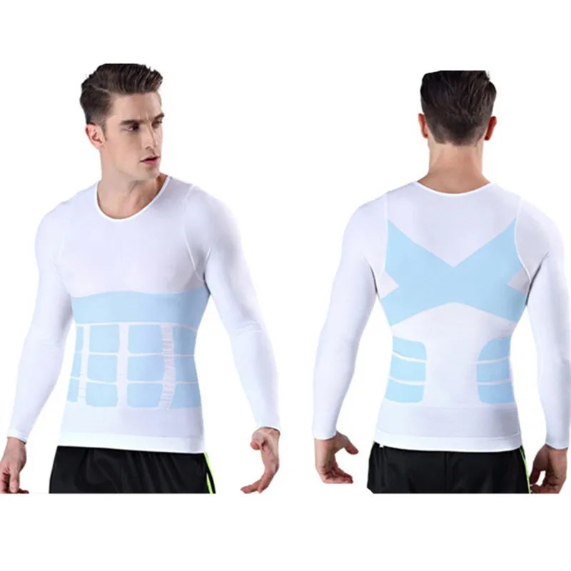 

Gynecomastia Shapers For Men Corset Boobs Control Belly Trimmer Abdomen Fat Reducer Slimming Belts Man Posture T-shirt Shapewear