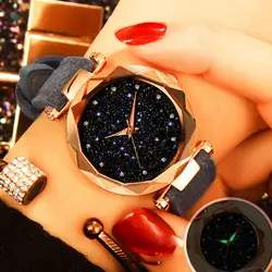 Relojes mujer 2019 люксовый бренд женские часы индивидуальность романтическое звездное небо наручные часы женские со стразами часы Прямая