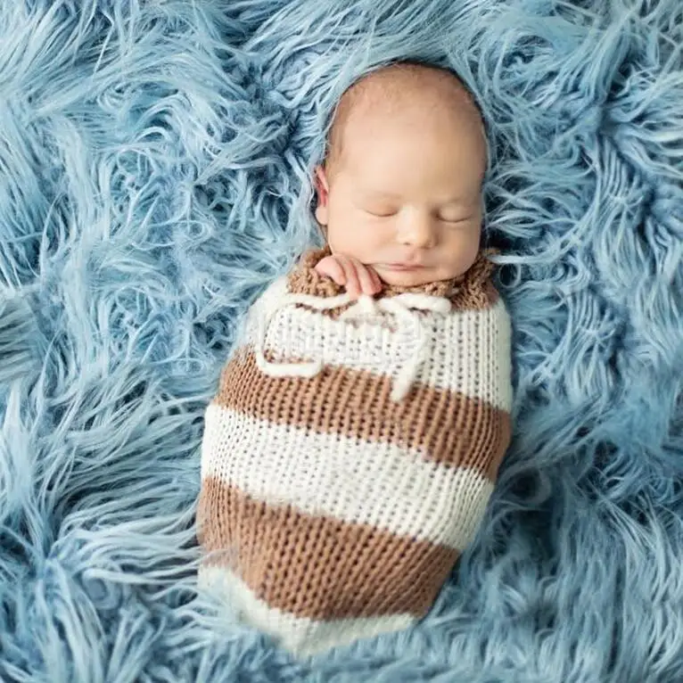 Nouveau Ne Bebe Mignon Fait Main Tricot Crochet Photographie Props Vetements Infantile Bebe Photographie De Laine Couverture Wrap Sacs De Couchage Aliexpress