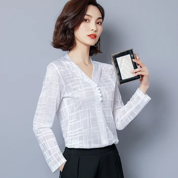 

I443497 Women tops chiffon blouse women shirt blusas femininas