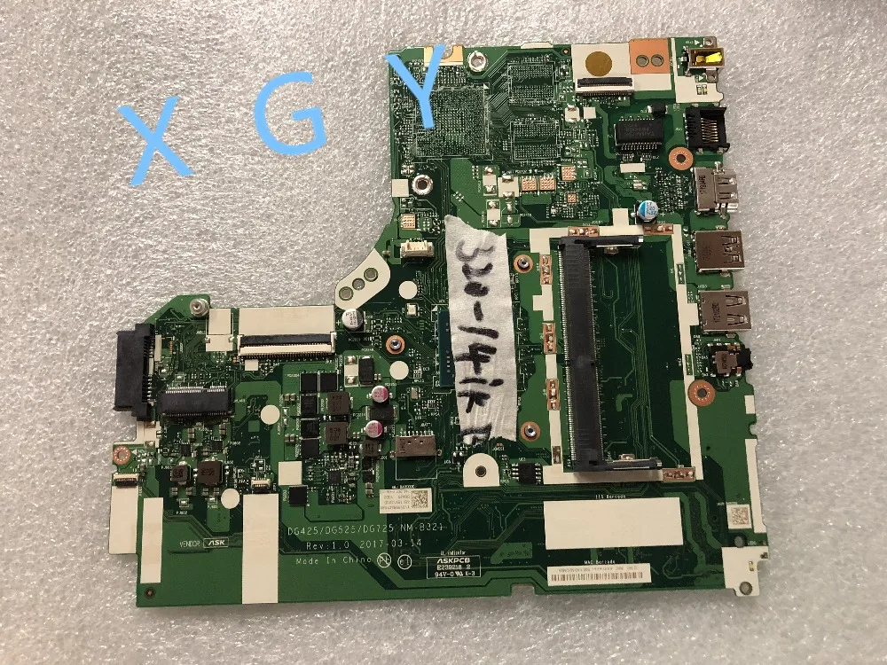 Материнская плата для ноутбука Lenovo Ideapad 320-14IKB DG425 DG525 DG725 NM-B321 системная 100% ТЕСТ ОК |