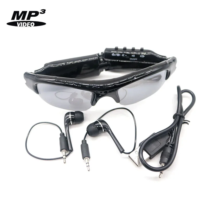 

Eyewear Sunglasses Camera Support TF Card Music Video Recorder DVR DV MP3 Camcorder Music glasses with earphone