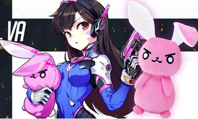 1459 Ow Dva Hana Chanson Rose Lapin Mascotte Jouet 20 Pouces Peluche Et Peluche Dessin Animé Jouet In Mascotte From Nouveauté Usage Spécial On