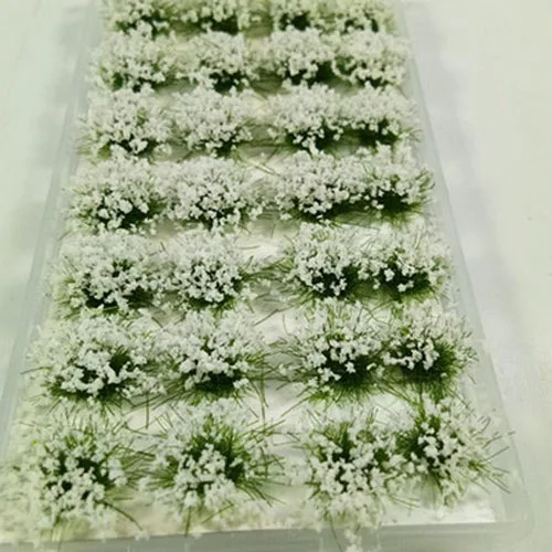 Модель сценария пол материал Цветущая растительность имитация травы лепесток модель DIY Ручная сцена производство - Цвет: White