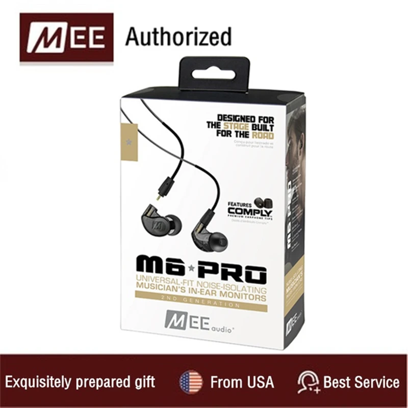 

2018 MEE Audio M6 PRO G2 Noise Cancelling 3.5mm HiFi In-Ear Monitors Earphones with Separate Cables Wired Free Shipping