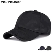 Yo-Young бейсбольная Кепка унисекс из хлопка высокого качества однотонная бейсболка s камуфляжная уличная солнцезащитная Кепка дышащая Регулируемая 56-60 см