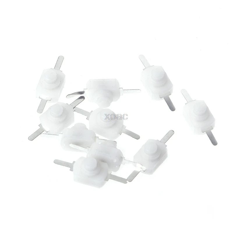 

10 Pcs DC Latching Push Button Switch On Off For Torch Flashlight Light Lamp Wall Outlet Dec14 M13 dropship
