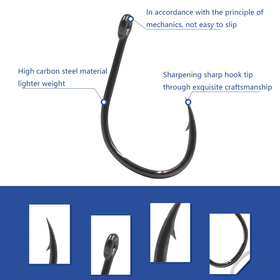 Горячая Распродажа! 500 шт./кор. рыболовный крючок углеродный черный крючок#3~#12 Приманка Держатель Baitholder рыболовный крючок крючки для рыбалки