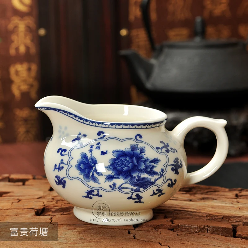 Ярмарка чашка синий и белый чайник, костяного фарфора GaiWan, Chahai, фарфор фильтр кружка, чайный сервис