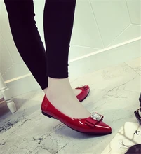 European and American women’s spring and summer 2016 women’s bow diamond tip shallow mouth tide casual flat SUB881