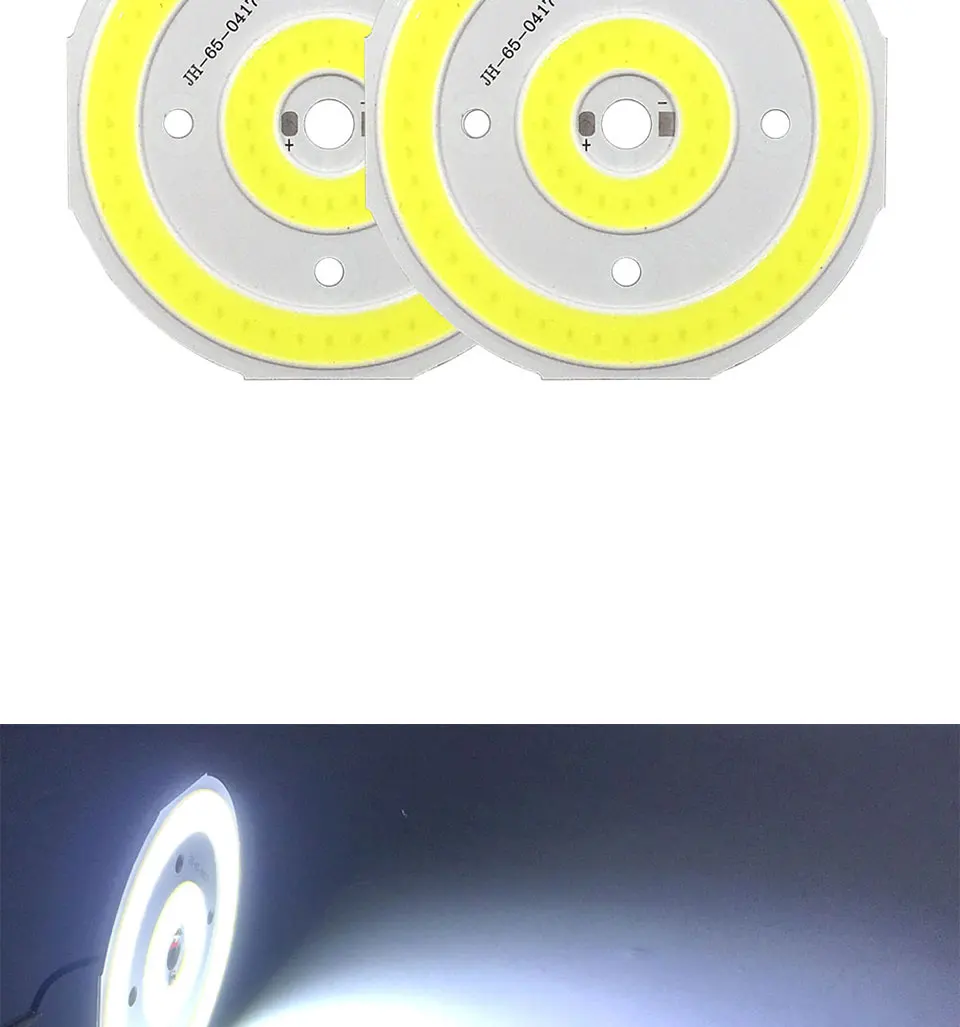 65mm Diameter Round DC12V COB LED Chip 20W 12V LED Light Bulb Cold White Lighiting Source for DIY Auto Car Lamps Decor Lighting (8)