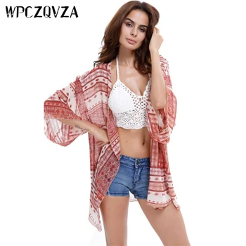

WPCZQVZA New Arrival Women Sun Protection Shirt Female Printing Elephant Pattern Blouse Classic Vintage Beach Holiday Casual Top