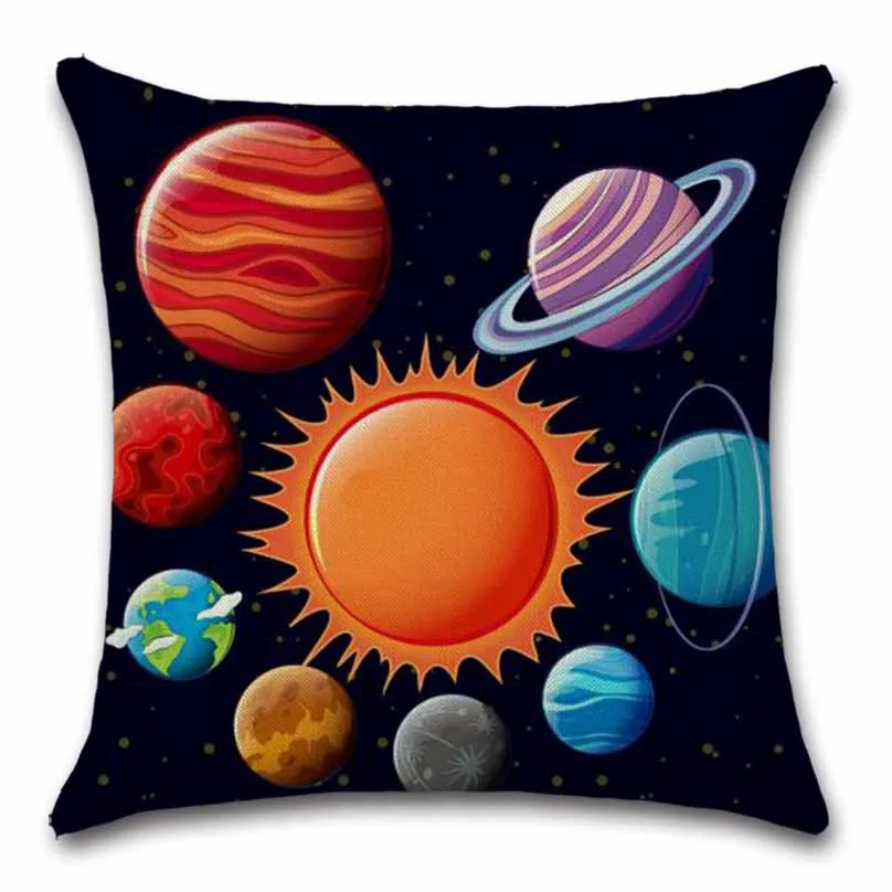 Восемь планет Солнечной системы для подарок для ребенка наволочка с принтом Подушка для стула, дивана украшения дома подарок для друга наволочка - Цвет: 7