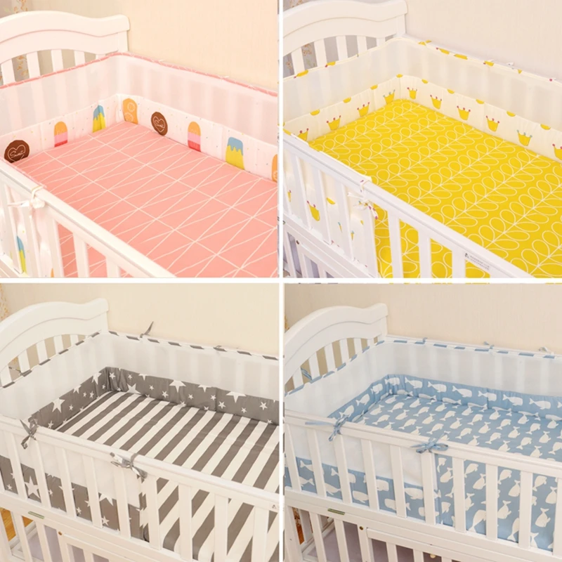 100 Cotton Star crib bumper breathable 1pcs Newborn Bed Bumpers