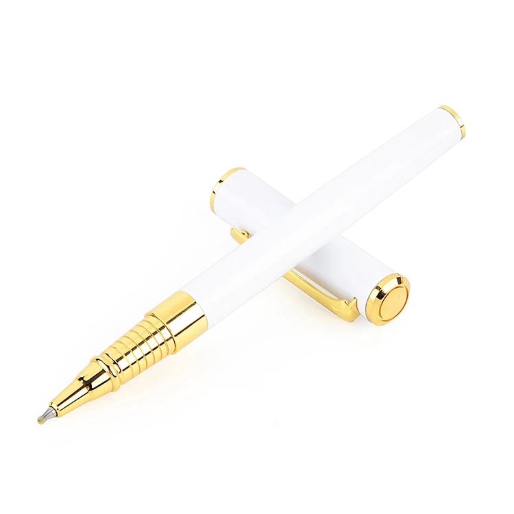 Роскошная Металлическая Шариковая Ручка-роллер 0,5 мм, черный, белый, красный, золотой зажим, офисные, деловые шариковые ручки для письма, подарки, канцелярские принадлежности