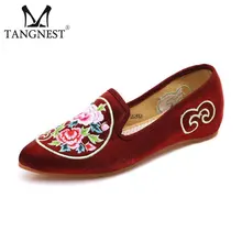 Tangnest/Винтажные балетки на плоской подошве; Новинка; летняя дышащая конопляная обувь; повседневные неглубокие Мокасины с острым носком; женская обувь на плоской подошве