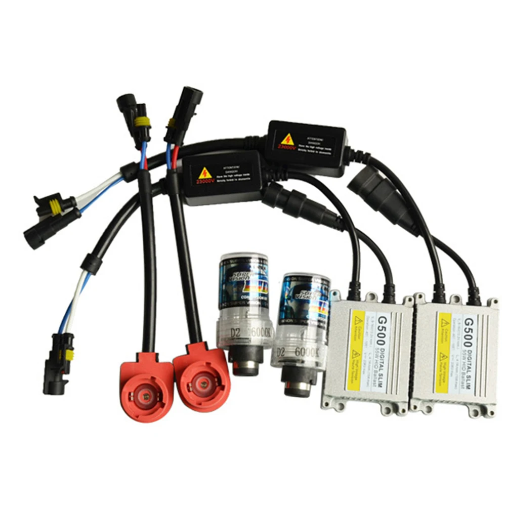 12V 55W D2S ксеноновый hid комплект D2C 4300k 6000k 8000k супер тонкий цифровой балласт d2s 55w
