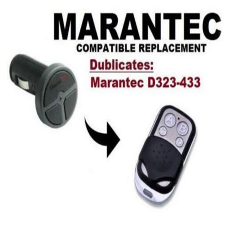 

2pcs Marantec D302, D304 433Mhz Garage Door replacement Remote Control Duplicator Marantec transmitter clone key fob