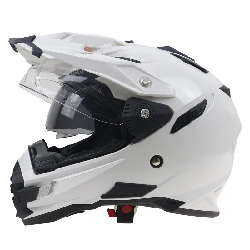 

6 color available THH brand Adventure Motorcycle Helmet Double Lens off road helmet DOT ECE approved DD ring buckle for Adults