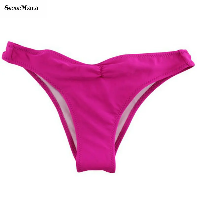 SexeMara Women Sexy Ruched Front Bathing Suit Panties Scrunch Butt Full