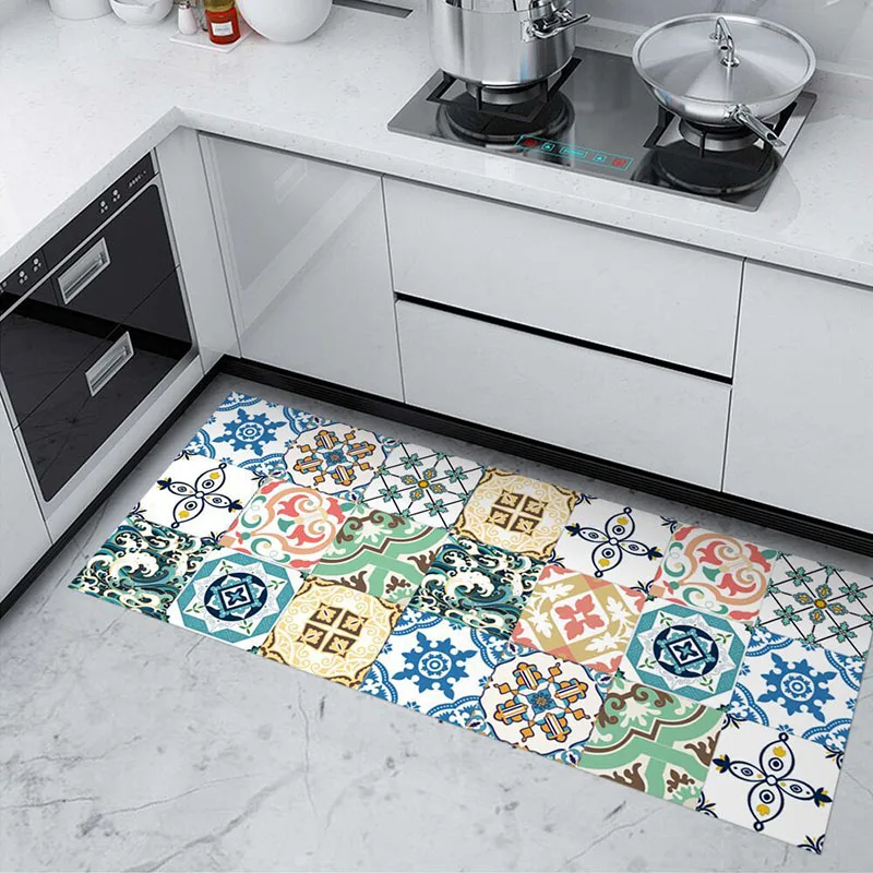 

Modern Carpet Non-Slip Kitchen Carpet Living Room Decoration Floor Scrub Bathroom Tile Sticker Glue Waterproof PVC Wall Sticker