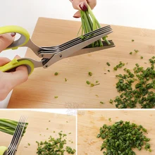 19 см фарш 5 поварской инструмент резки Basil розмарин кухня нарезанный скальон резак слоев ножниц измельченные травы Laver специи