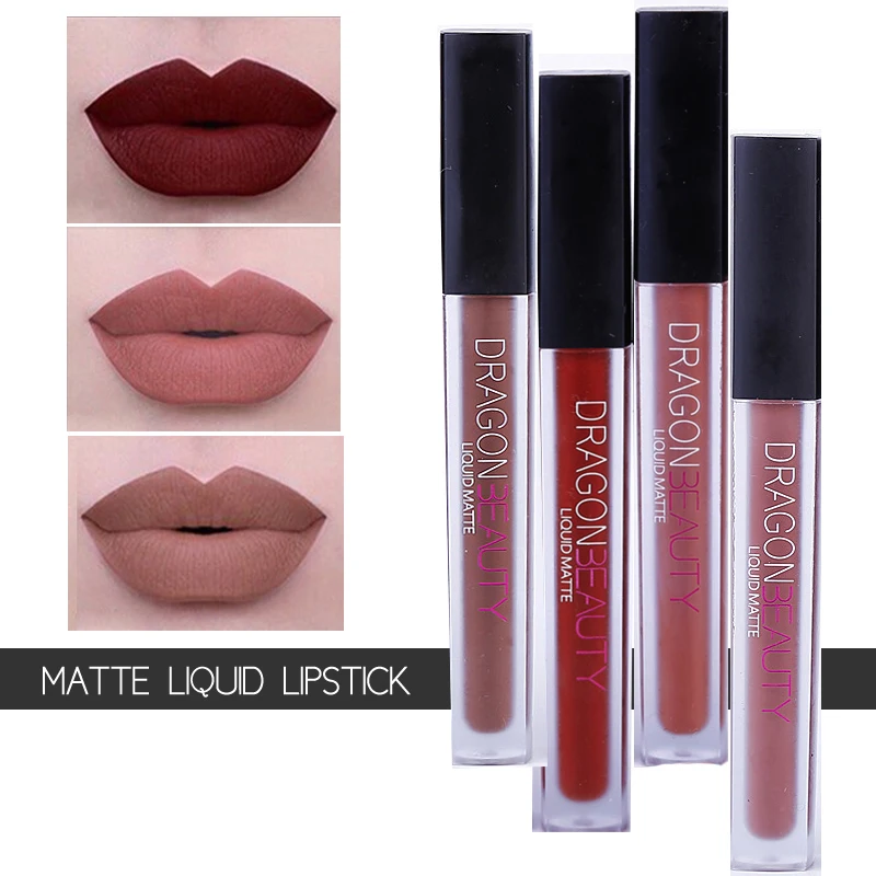 

New Sexy Matte Liquid Lipstick Lips Moisturizer Cosmetics Long Lasting Lipgloss Velvet Nude Red Matte Lip Gloss Tint Makeup