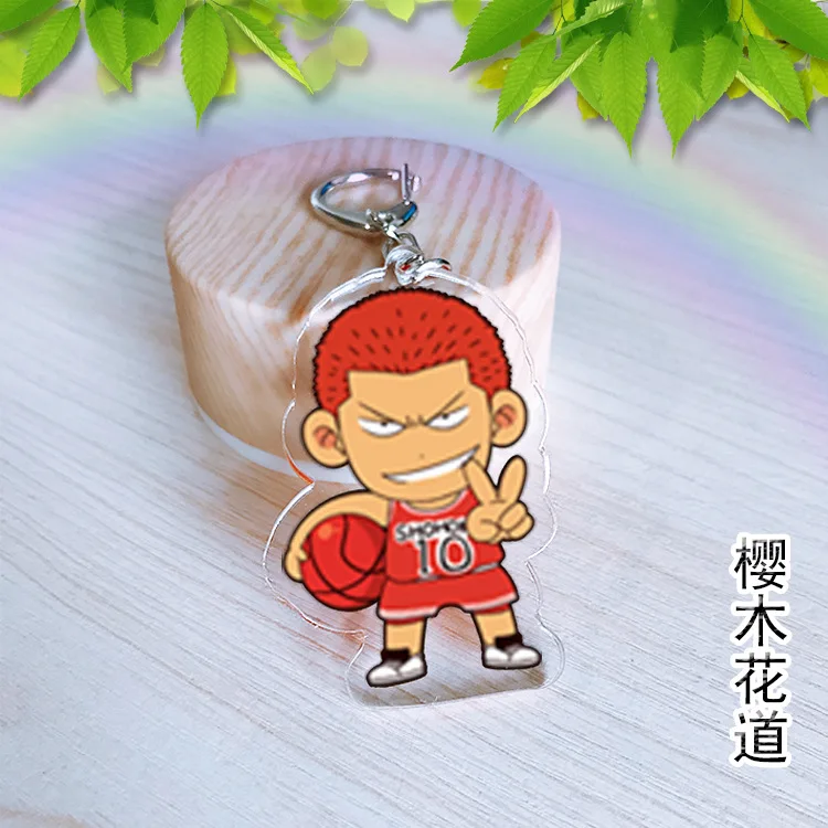 

Anime SLAM DUNK Akagi Hanamichi Sakuragi Rukawa Miyagi Mitsui Pendants Acrylic keychain Figure Model Toys Gift