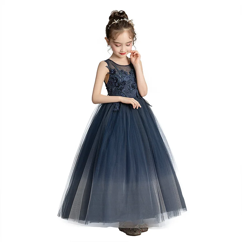 dark blue princess dress