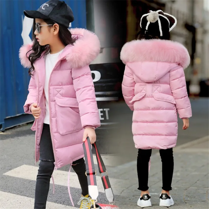 

child wadded jacket kids outerwear cotton-padded thicken children clothing winter jackets for girls 8 years warm coat clothes