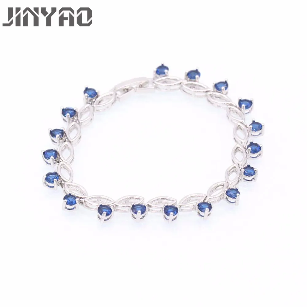 JINYAO модные ювелирные изделия Круглый зеленый красный циркон золотой цвет