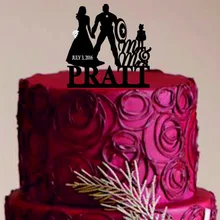 Акрил ездить жених и пользовательское имя торт ко дню рождения топперы Свадебные Baby Shower мальчишник тематические украшения