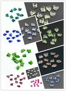 

Colorful 500pcs Mixed Color 14mm Crystal Butterfly Beads Chandelier Part Glass Loose Bead Strand Garland DIY Handmade Beads