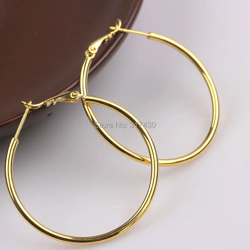 Women Big Hoop Earrings Jewelry Yellow Gold Filled Basketball Wives Hoop Earring Women Big Hoop Earrings Jewelry Yellow Gold Filled Basketball Wives Hoop Earring