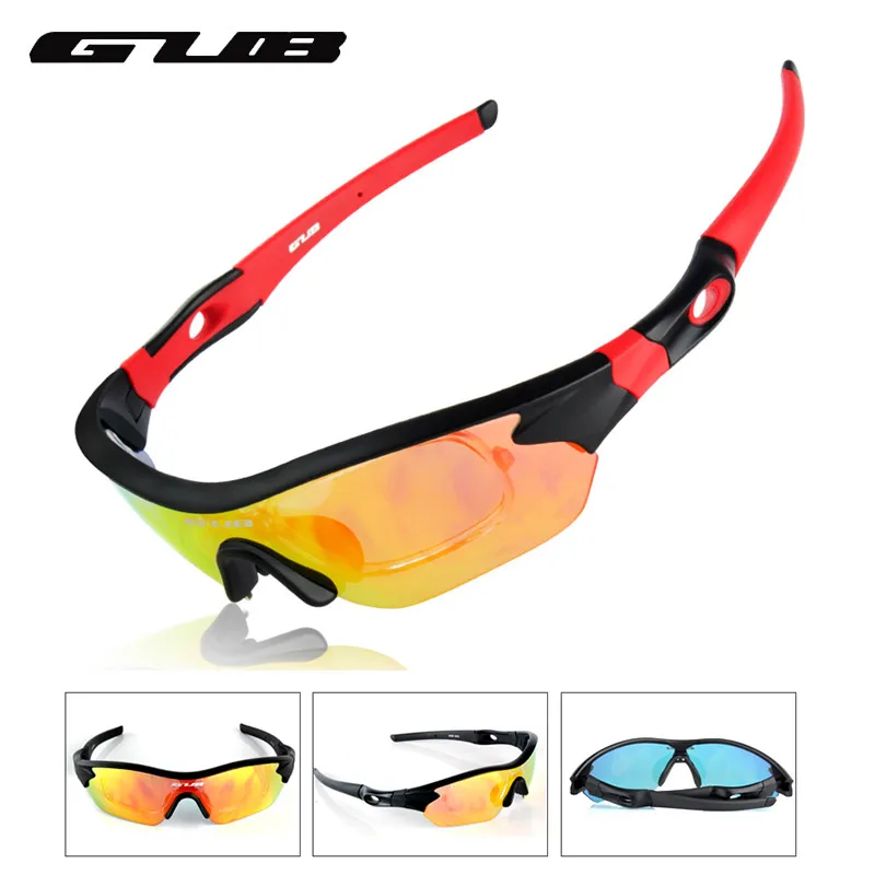 GUB 3 Lens Cycling Glasses Safety Protection MTB Road Bike Sunglasses